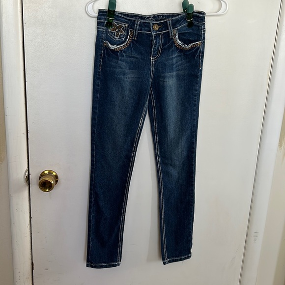 Revolution By Revolt Girls Jeans Embellished Size 10 - Picture 2 of 8